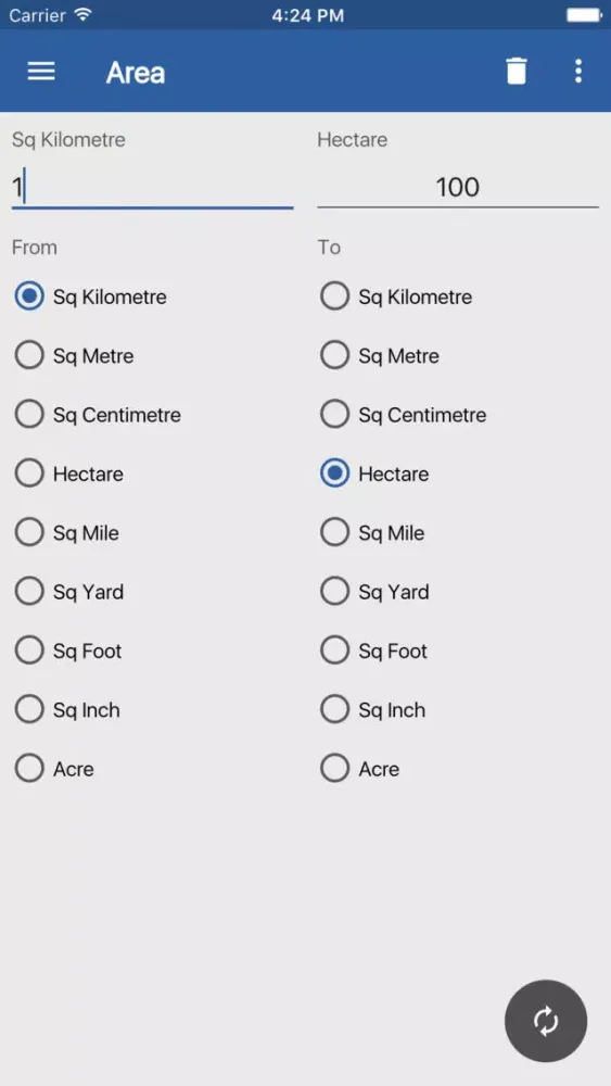 Captures d'écran de Unit Converter Material