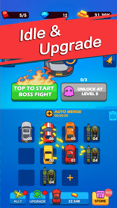 Zrzuty ekranu Chaos Racer: Merge & Fight