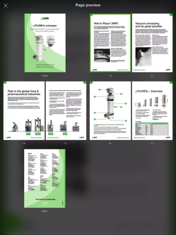 Zrzuty ekranu Piab Vacuum Technology iPad 
