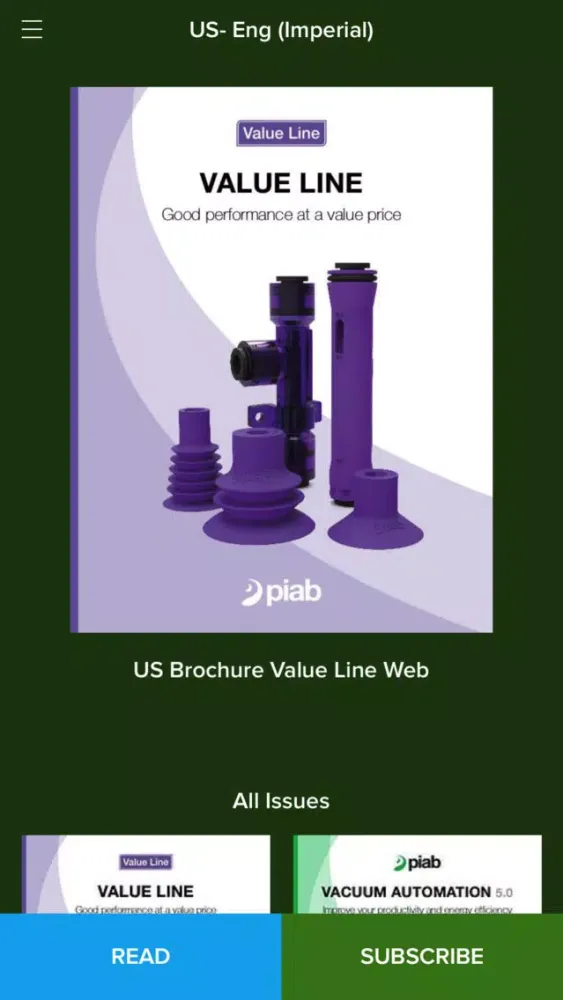 Zrzuty ekranu Piab Vacuum Technology