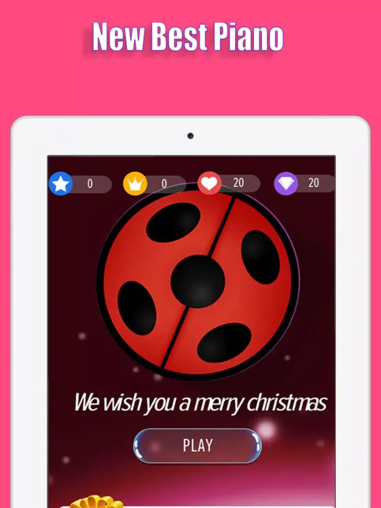 Ảnh chụp màn hình của piano ladybug mira Tiles iPad 