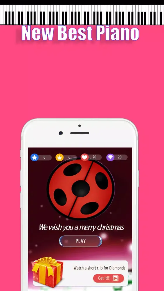 Ảnh chụp màn hình của piano ladybug mira Tiles
