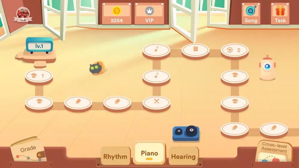 Tangkapan skrin learn to play piano PianoElves