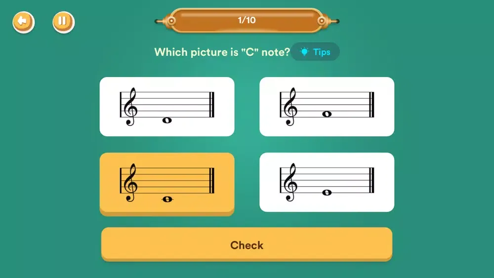 Tangkapan skrin learn to play piano PianoElves