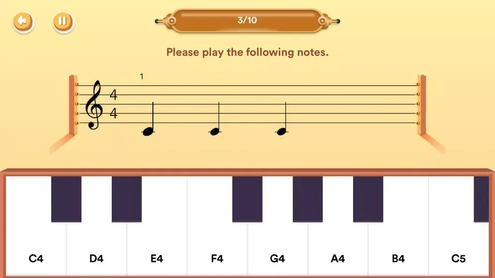Tangkapan skrin learn to play piano PianoElves