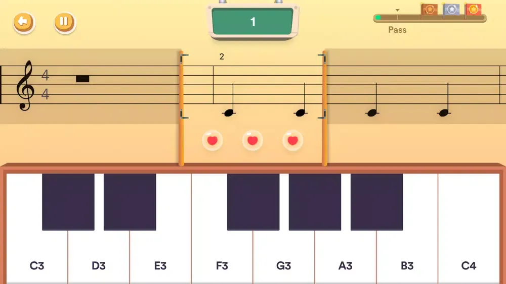 Tangkapan skrin learn to play piano PianoElves