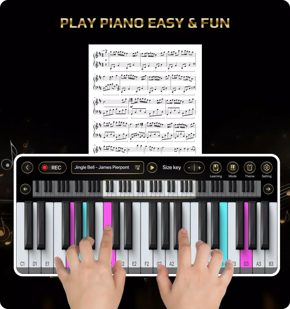 Learn Piano: Real Keyboard應用截圖