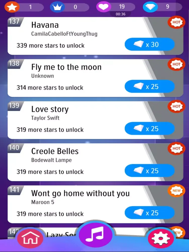 Capturas de tela do Piano Music Romance Tiles iPad 