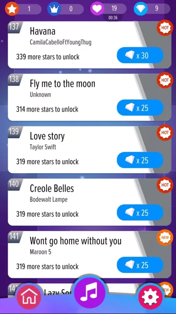 Capturas de tela do Piano Music Romance Tiles