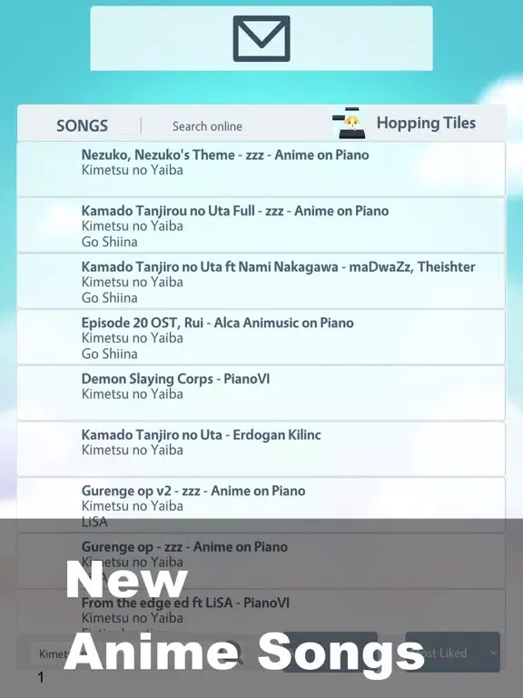Ảnh chụp màn hình của Hopping Tiles Anime piano game iPad 