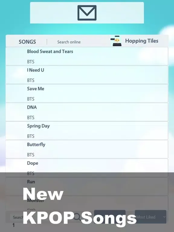 Ảnh chụp màn hình của Hopping Tiles Anime piano game iPad 