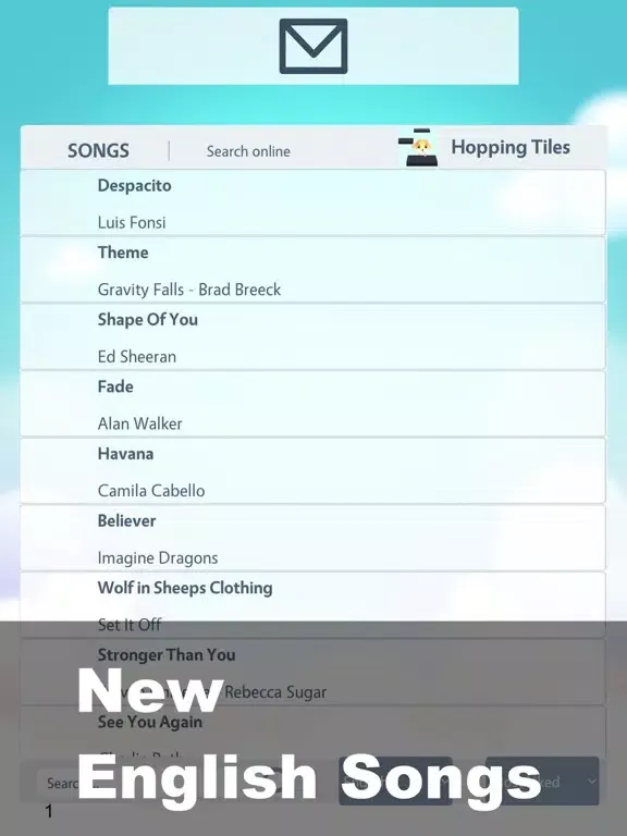 Ảnh chụp màn hình của Hopping Tiles Anime piano game iPad 