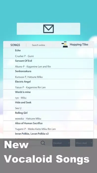 Ảnh chụp màn hình của Hopping Tiles Anime piano game