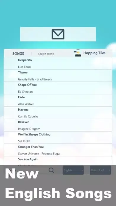 Ảnh chụp màn hình của Hopping Tiles Anime piano game