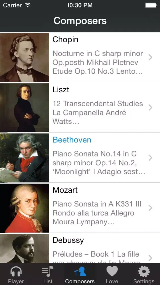 Tangkapan layar 100 Best Piano Classic Pro
