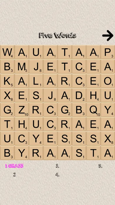 Five Word Search Ekran Görüntüleri