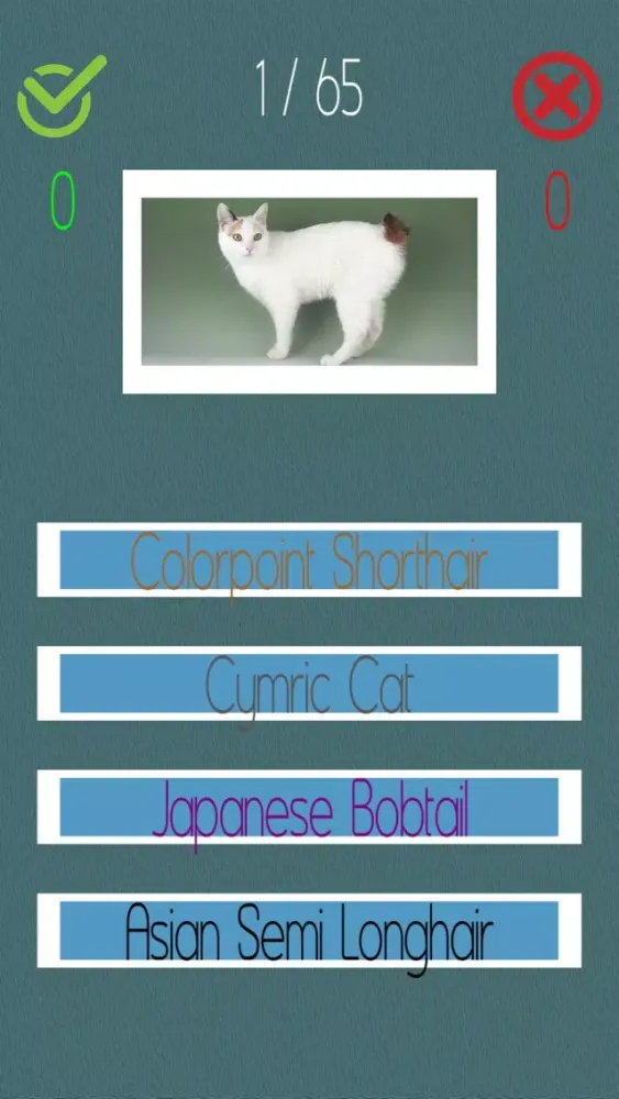 Tangkapan layar Cat Quiz (60+ Breeds)