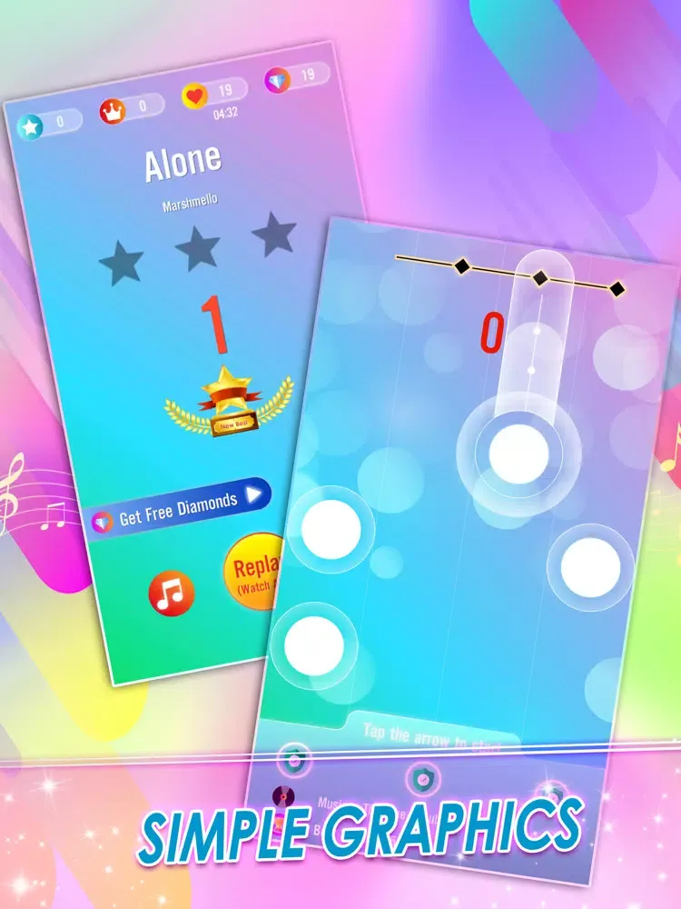 Paino Tiles 2 - Magic Piano iPad 應用截圖