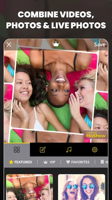 ภาพหน้าจอของ MoShow Slideshow Maker Video