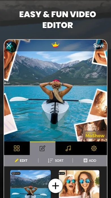 ภาพหน้าจอของ MoShow Slideshow Maker Video