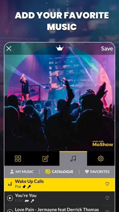 ภาพหน้าจอของ MoShow Slideshow Maker Video