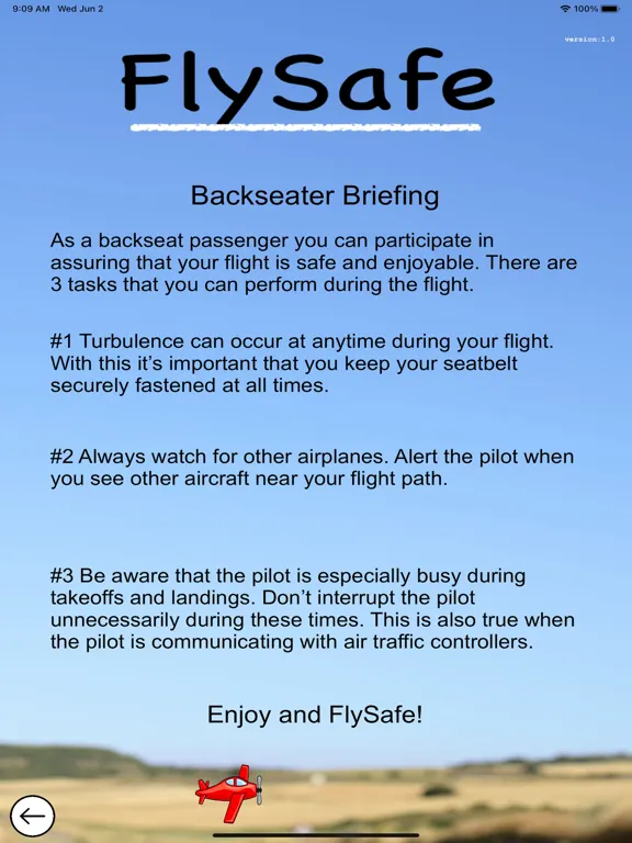 FlySafeApp iPad  Screenshots