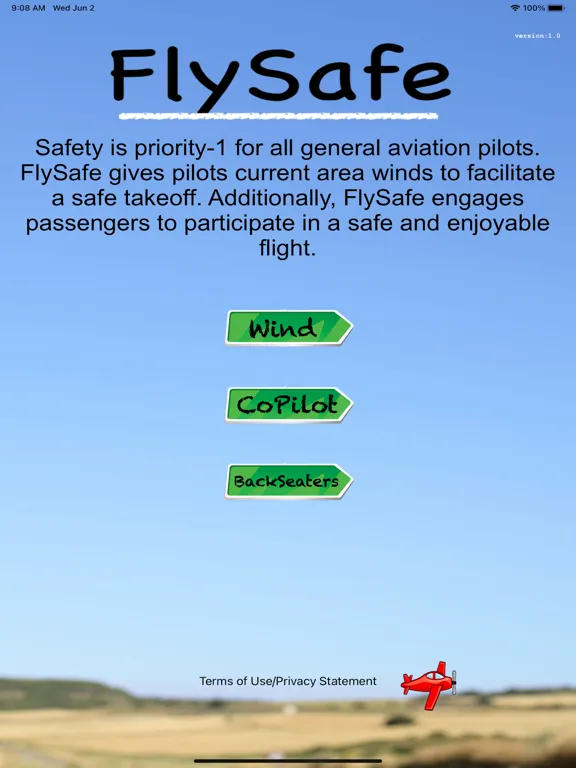 FlySafeApp iPad  Screenshots
