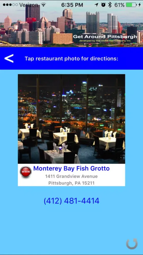 Ảnh chụp màn hình của Get Around Pittsburgh