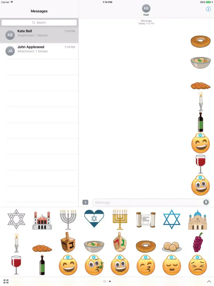 Capturas de pantalla de Jewish Emoji Sticker Pack iPad 