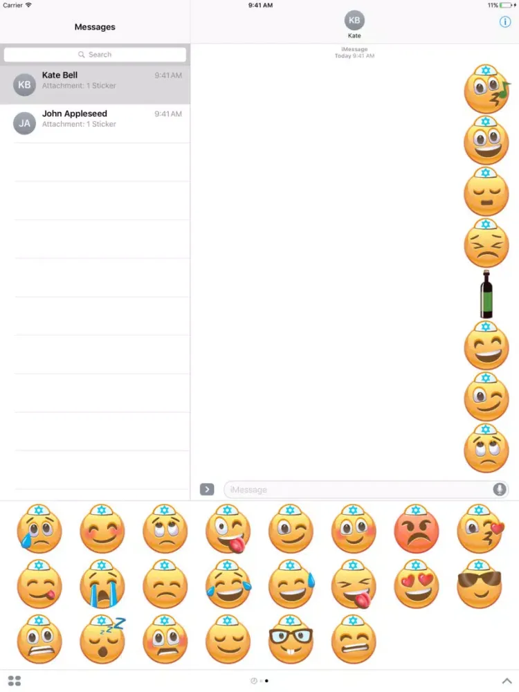 Capturas de pantalla de Jewish Emoji Sticker Pack iPad 