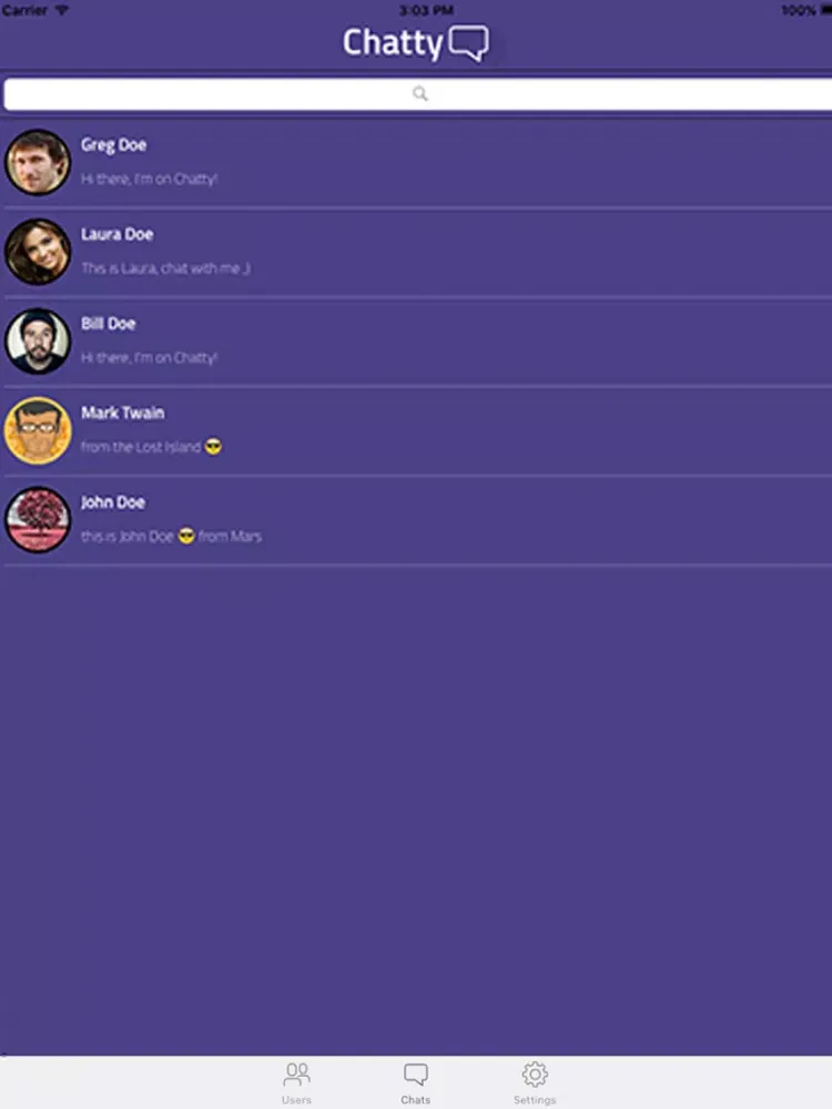 Capturas de tela do Live Private Chat iPad 