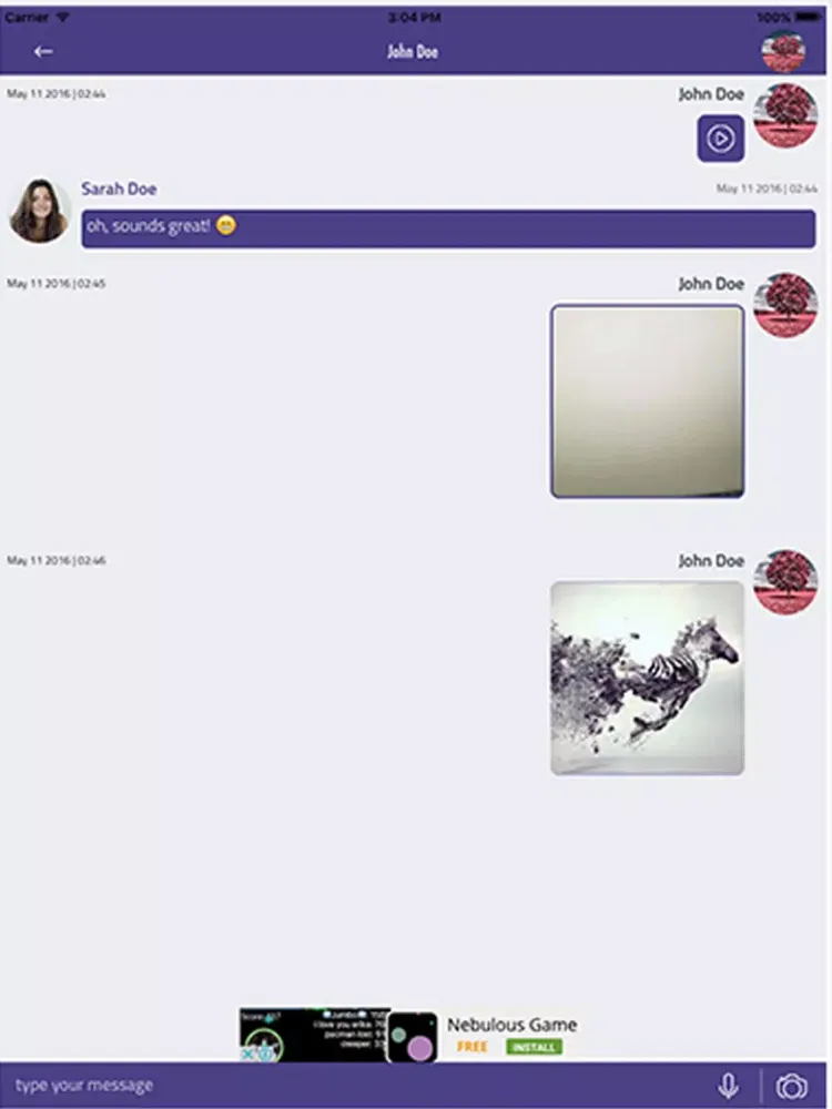 Capturas de tela do Live Private Chat iPad 