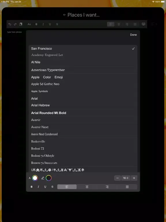 Screenshot di Note Gallery iPad 