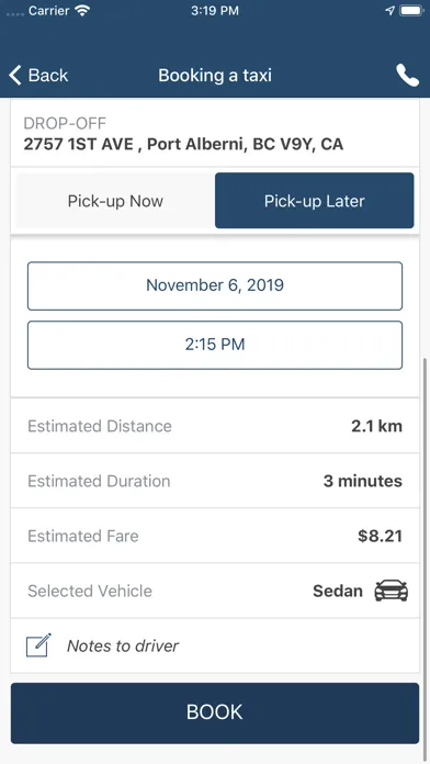 Tangkapan skrin United Cabs