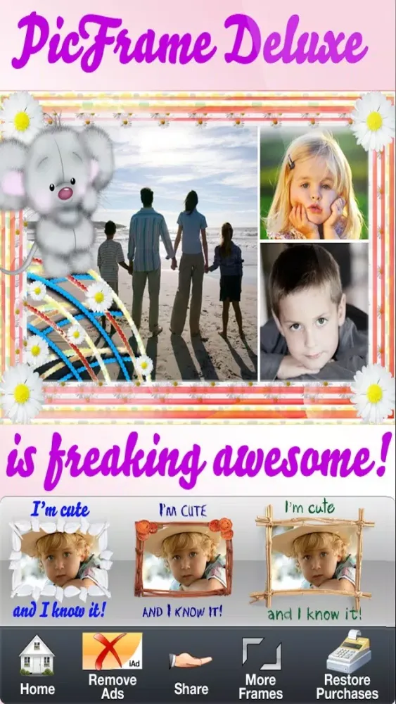 Screenshot di Foto Frame DLX- easy Arty Superimpose yr Picture Frames Chop + Photo Frames + Picture Collage for Instagram Free