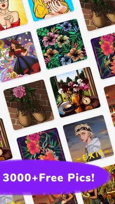 Zrzuty ekranu iPaint-Color By Number Game