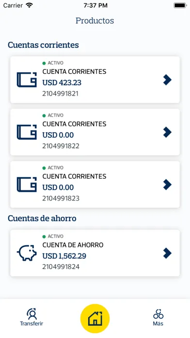 Pichincha Mobile Screenshots