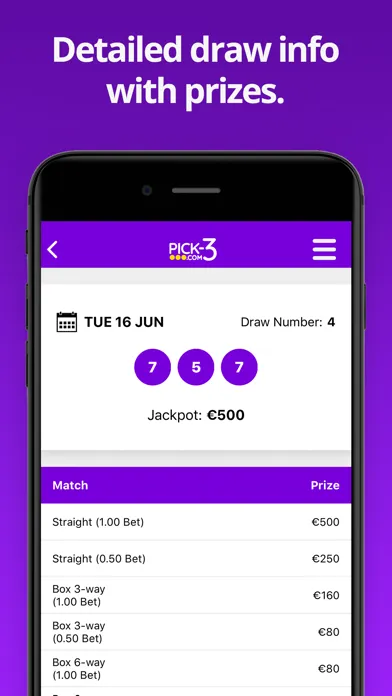 Zrzuty ekranu Pick 3
