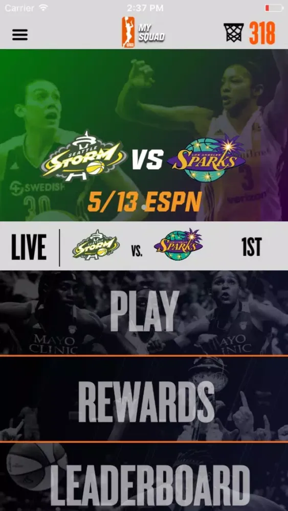 WNBA MySquad Screenshots