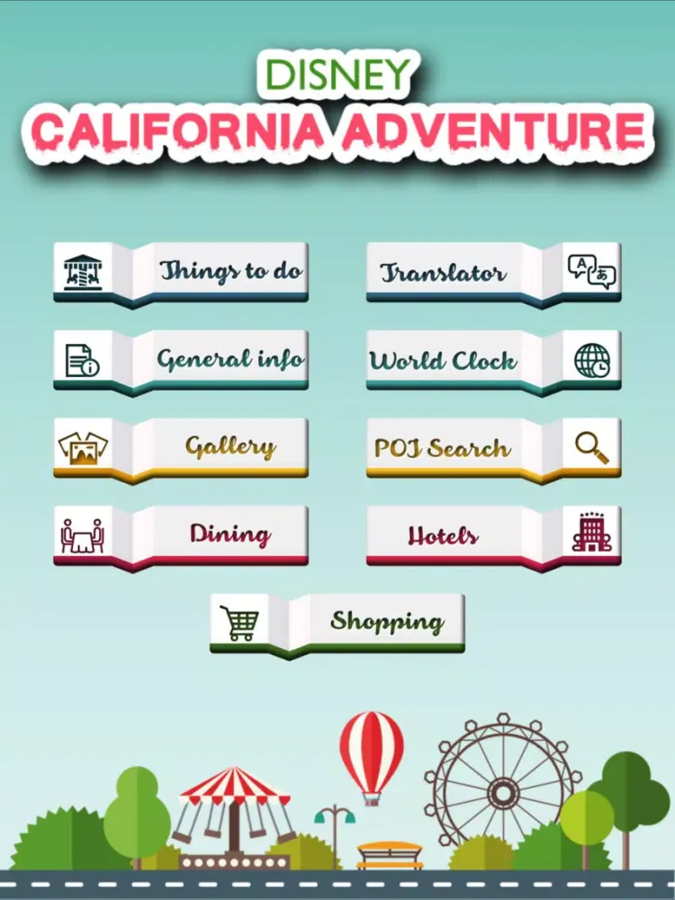 Capturas de pantalla de Disney California Adventure iPad 