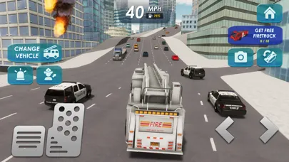 Capturas de tela do Fire Truck Game 911 Emergency