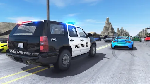 ภาพหน้าจอของ Police Car Parking Real Car