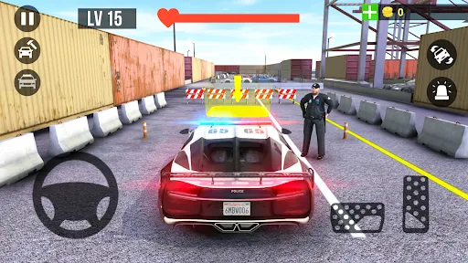 ภาพหน้าจอของ Police Car Parking Real Car