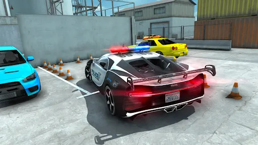 ภาพหน้าจอของ Police Car Parking Real Car