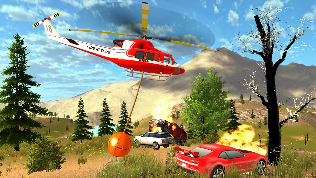 Helicopter Flying Car Driving Ekran Görüntüleri