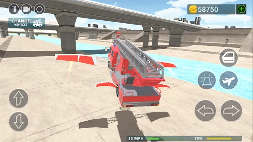 Screenshot di Fire Truck Flying Car