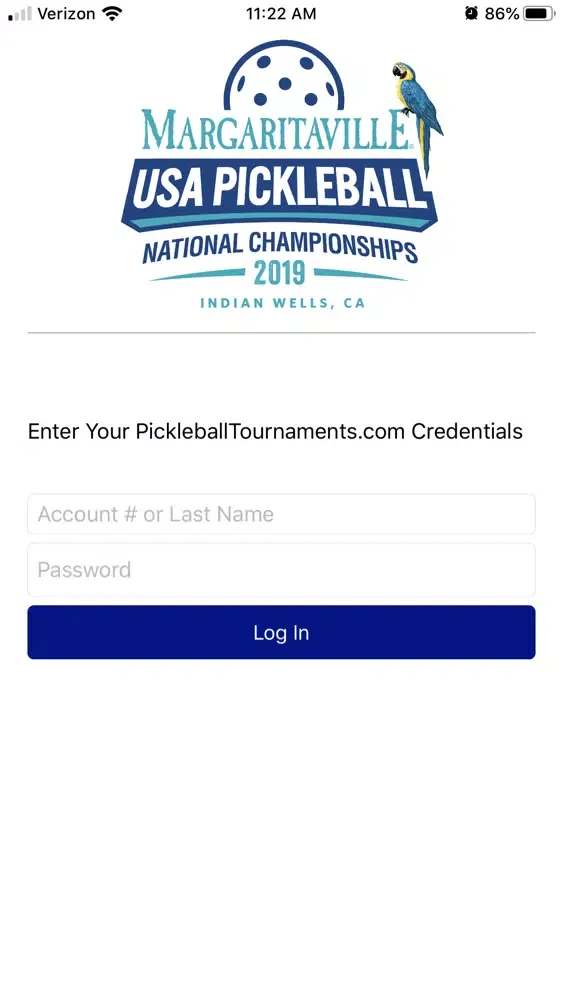 Tangkapan layar Pickleball Nationals Check-in