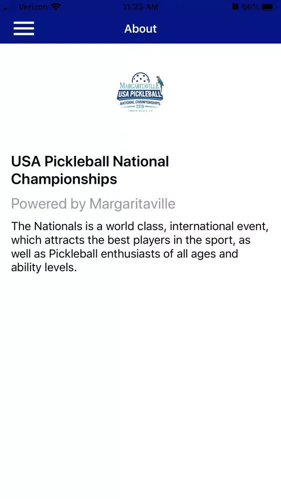 Tangkapan layar Pickleball Nationals Check-in