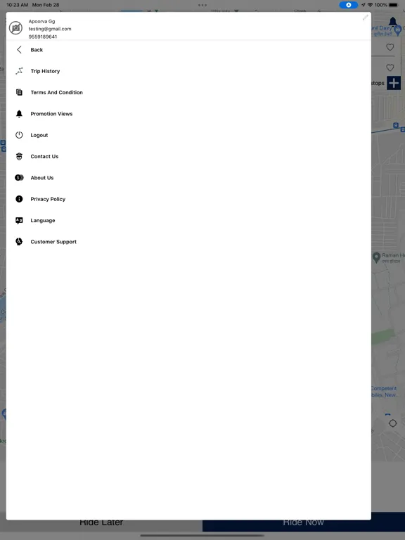 PickMeApp-Nam iPad  스크린샷