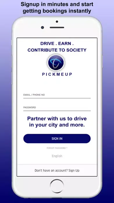 Tangkapan skrin Pickmeup Driver